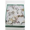 Image 1 : Tray lot of silver jewellery including twelve pairs of earrings, two necklaces and three pendants et