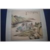 Image 2 : Five Oriental scrolls including trees and water in wooden box, Oriental mountain scene with pagoda, 