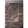 Image 1 : 100% handmade Iranian Esfahan carpet with center medallion, overall floral pattern and red backgroun