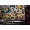 Image 2 : 100% handmade Iranian Esfahan carpet with center medallion, overall floral pattern and red backgroun