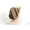 Image 1 : 14kt yellow gold and channel set diamond ring. Set with .33cts of round full cut white diamonds. Ret