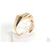 Image 2 : 14kt yellow gold and channel set diamond ring. Set with .33cts of round full cut white diamonds. Ret