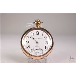 Hampden size 16 pocket watch. 17 jewel grade Wm. McKinley, model 5. Serial no.3194225 dates to 1914.