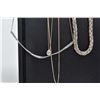 Image 2 : Selection of sterling and vermeil neck chains and necklaces, nine in total