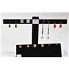 Image 1 : Seven pairs of sterling silver earrings, some set with gemstones