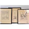Image 2 : Three original pencil drawings including "Dutch Fishing Boat", "Old Houses, Quebec" and 'Nova Scotia