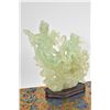 Image 2 : Jadeite double figurine 8" on plinth with presentation box and a gold tone neck chain with jade pend