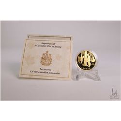 Royal Canadian MInt 1995 Canadian $200.00, 22 karat 17.135 gram gold coin, "Sugaring Off- A Canadian