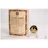 Image 1 : Royal Canadian MInt 1995 Canadian $100.00, 14 karat 13.338 gram gold coin, "Louisbourg 1720-1995" 8,