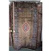 Image 1 : 100% handmade Iranian Kolyei carpet with center medallion, multiple borders and highlights of blues,