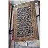 Image 1 : Small 100% handmade scatter rug in shades of blue, taupe and pink etc. 24" X 40"