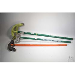 Three mechanical pipe bending tools