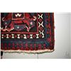 Image 2 : 100% handmade Iranian Joshegan carpet with center medallion, red background, stylized florals and mu