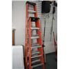 Image 1 : Sturdy 8' step ladder and a Featherlite 6' ladder
