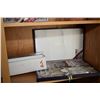 Image 2 : Shelf lot of collectibles including new in box five place setting flatware set, a boxed silver tea s