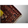 Image 2 : 100% handmade Iranian Zanjan carpet runner with triple medallion, red background, multiple borders a