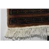 Image 2 : Wool area carpet with tile design, multiple borders in tones of taupe, black, cream, blue etc. 35" X