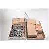 Image 1 : Large selection of 3/8" and 1/2" conduit accessories including brackets, 90- degree elbows, adaptors