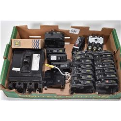 Selection of 93 assorted breakers including 40 amp main