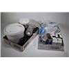 Image 1 : Selection of hardware including boxes of screws, wire nail clamps, staples, brackets, Clear Glide wi
