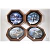 Image 2 : Eight framed wolf motif collector plates including Kevin Daniel for Knowles plates and one Bradford 