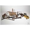 Image 1 : Selection of collectibles including door passage sets, glass, stainless and porcelain, miner's lamps