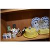 Image 2 : Selection of vintage collectibles including mouse motif cheese keep and lidded butter dish, dog and 