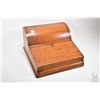 Image 1 : Antique mahogany writing slope with leather writing surface, fitted letter box and secret compartmen