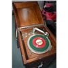 Image 2 : Amphion floor standing oak cased gramophone, working at time of cataloguing