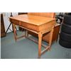 Image 1 : Antique oak clerk's desk with two drawers standing 45 1/2" in height