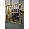 Image 1 : Antique brass headboard, footboard and rails 54" in width (double size)
