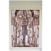 Image 2 : Framed original watercolour painting labeled on verso " House Post, Anthony Island" by artist June M