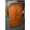 Image 1 : Semi contemporary dome top, two door and two drawer chiffarobe