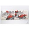Image 2 : Watercolour on paper painting album "Red Mountains" early 20th century