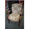 Image 1 : Mid 20th century tapestry upholstered open arm parlour chair