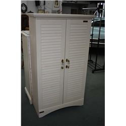 Two door simulated louver bedroom chiffarobe made by Sauder