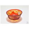 Image 3 : Iron red overlay "Lotus Pond" Peking glass bowl, 5" in diameter purportedly 19th century and a metal