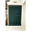 Image 2 : Three drawer, bevelled mirror jewellery storage cabinet with vanity mirror opening to necklace stora