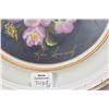 Image 2 : Two framed floral pastels signed by artist Rose Leonard, each 6" in diameter