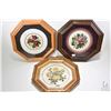 Image 1 : Three floral petite points, each in various octagonal frames