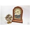 Image 1 : Two vintage style quartz clocks including one brass and one Ingraham