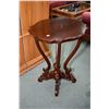 Image 1 : Mahogany side table with finial four footed base