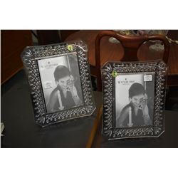 Two Waterford Crystal photo frames