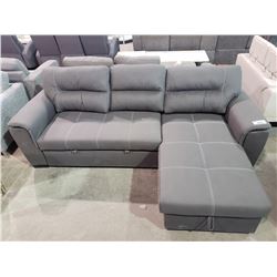 GREY SECTIONAL SOFA WITH STORAGE COMPARTMENT