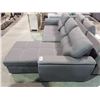 Image 2 : GREY SECTIONAL SOFA WITH STORAGE COMPARTMENT