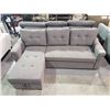 Image 1 : GREY SOFA WITH STORAGE COMPARTMENT & PULL OUT BED