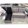 Image 3 : GREY SOFA WITH STORAGE COMPARTMENT & PULL OUT BED