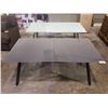 Image 1 : BLACK GLASS TABLE WITH LEAF