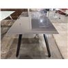 Image 2 : BLACK GLASS TABLE WITH LEAF