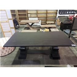 LARGE DOUBLE PEDESTAL DINING TABLE